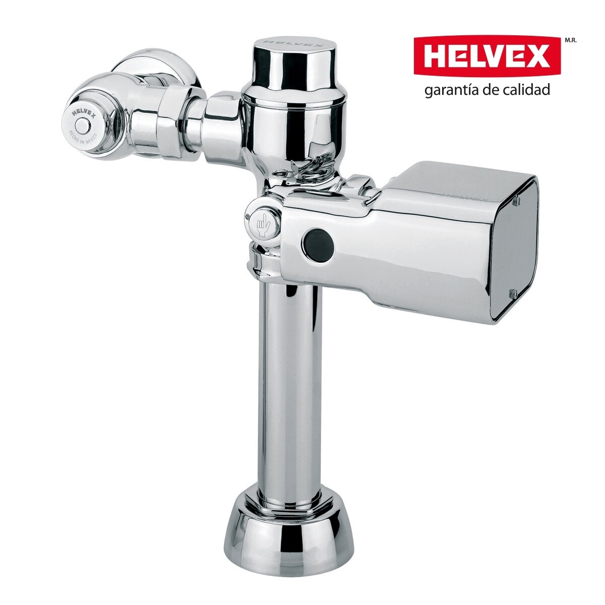 FLUXOMETRO ELECTRONICO BATERIAS  WC OC BOTON 38 3.5L CROMO MOD. FB-110-38-3.5