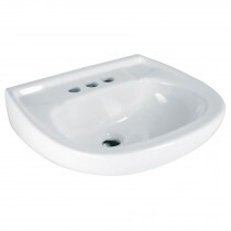 Lavabo ceramico con rebosadero, blanco MOD. 44002