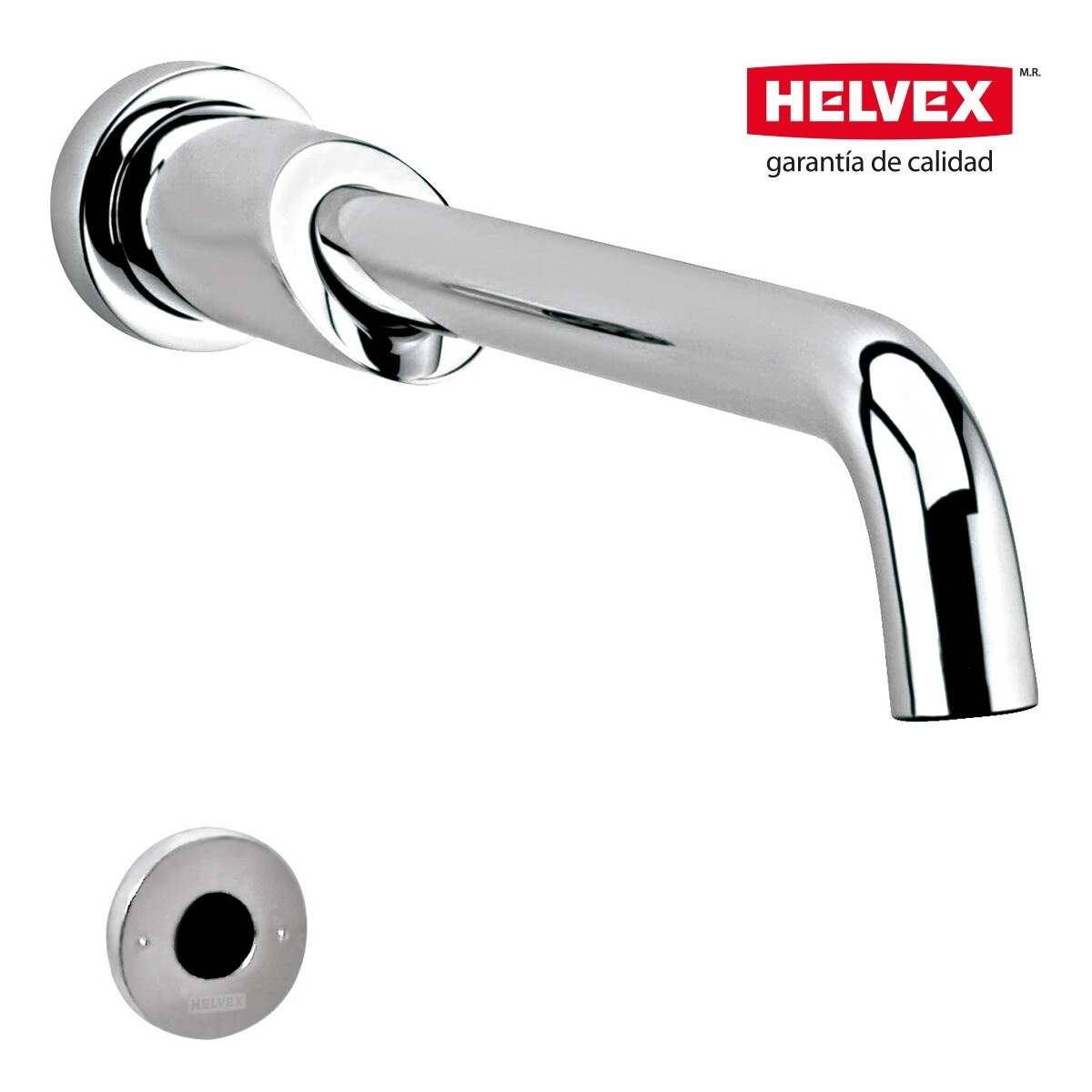 LLAVE DE LAVABO ELECTRONICA CON SENSOR DE BATERIAS A PARED NUVA MOD. TV-200