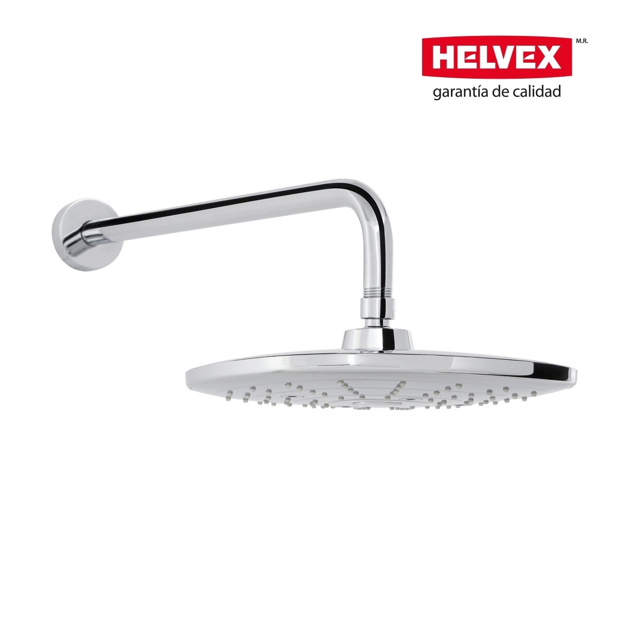REGADERA CUADRADA PLATO ANCHO 10" X 10" (25 CM X 25 CM), CON BOTON DE CAMBIOS PARA 3 TIPOS DE CHORRO. MOD. H-3303