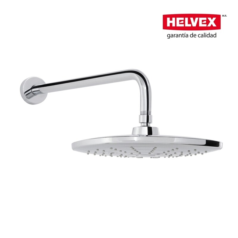 REGADERA CUADRADA PLATO ANCHO 10" X 10" (25 CM X 25 CM), CON BOTON DE CAMBIOS PARA 3 TIPOS DE CHORRO. MOD. H-3303