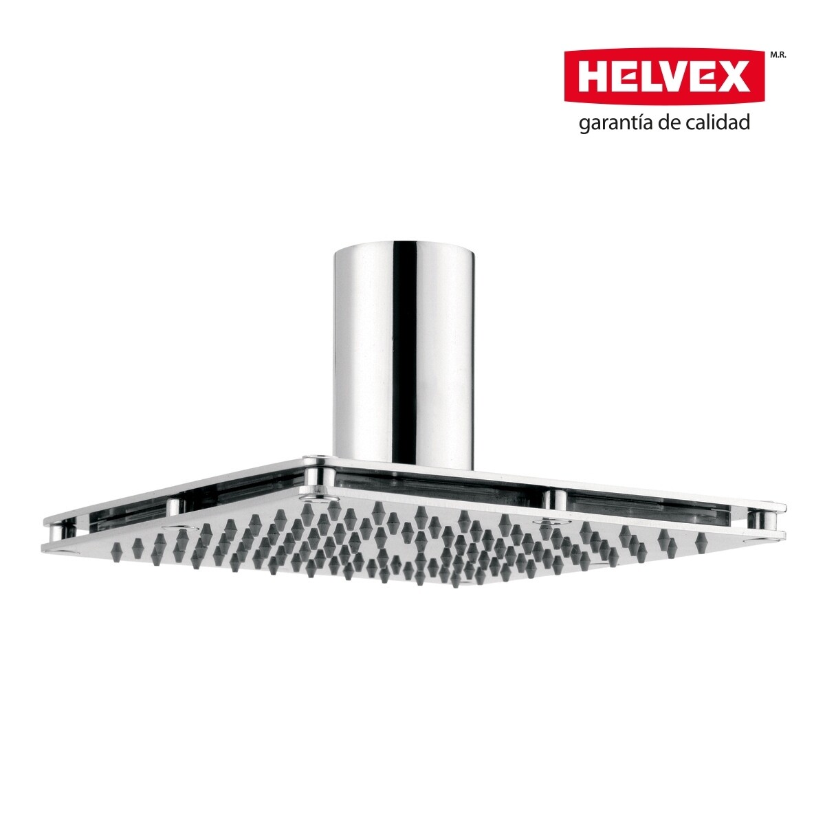 REGADERA DE CHORRO FIJO CON SISTEMA ANTICALCAREO PLATO ANCHO DE 8" KUBICA MOD. H-3002