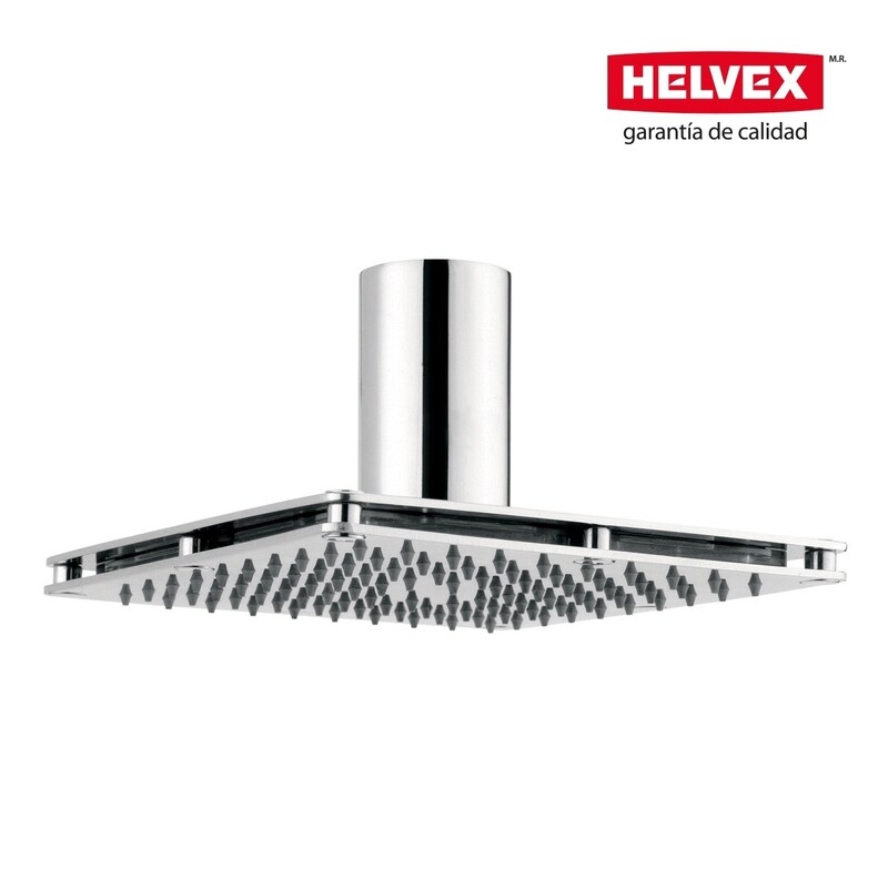 REGADERA DE CHORRO FIJO CON SISTEMA ANTICALCAREO PLATO ANCHO DE 8" KUBICA MOD. H-3002
