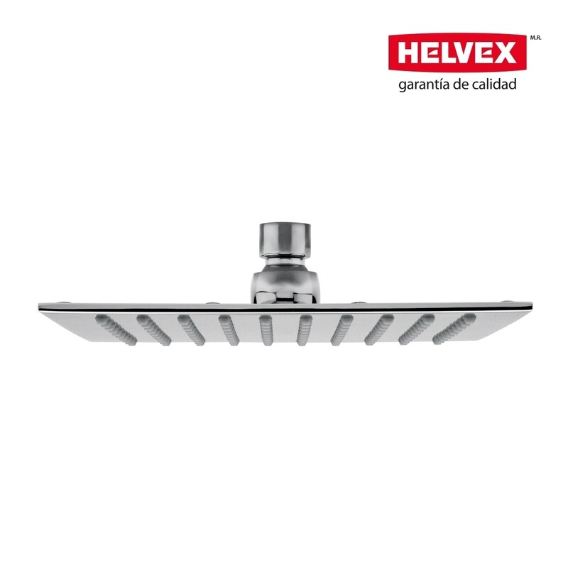 REGADERA DE CHORRO FIJO CUADRADA ULTRA PLANA CON SISTEMA ANTICALCAREO PLATO ANCHO DE 8" MOD. H-3009