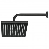 46748 Regadera  Cuadrada 8" Negro Mate