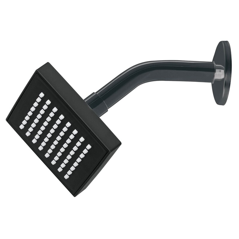 Regadera cuadrada negra de 4" mod. 46744