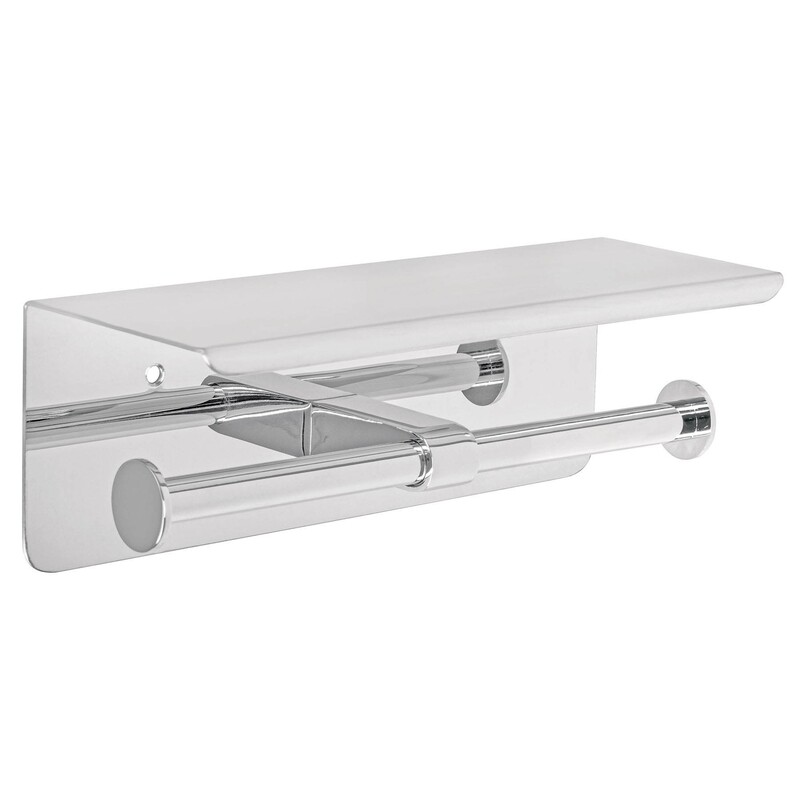 Porta rollo doble con soporte celular Riviera mod. 46356