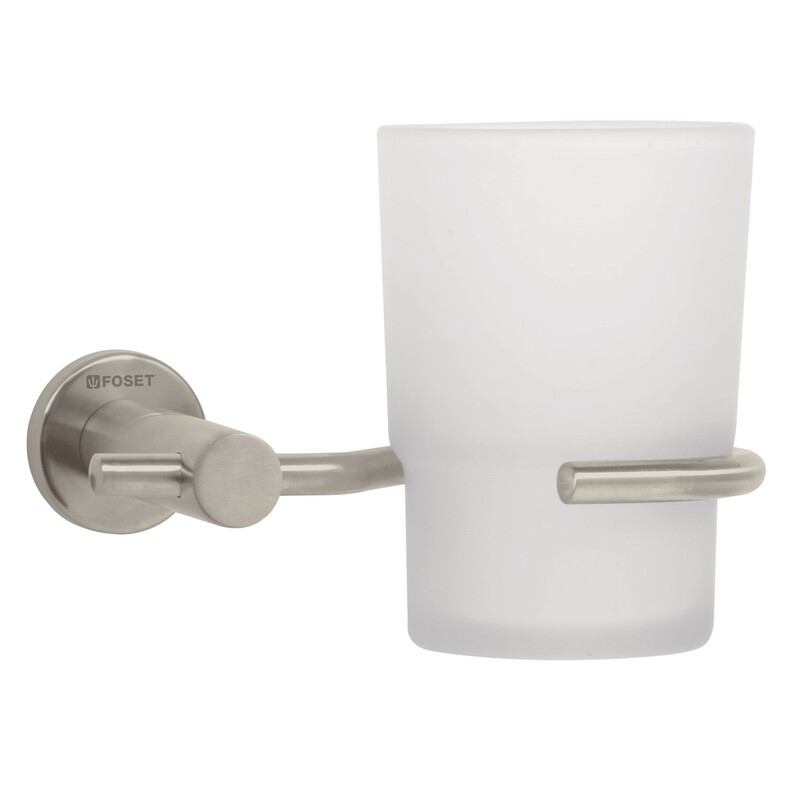 Portavaso cepillero metalico con vaso Mod 49674 Portavaso cepillero metalico con vaso Mod 49674