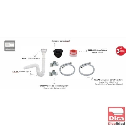 Kit de instalacion para fregadero MOD. KITFR Kit de instalacion para fregadero MOD. KITFR