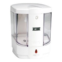 Dispensador automatico de jabon transparente con blanco MOD DW-80