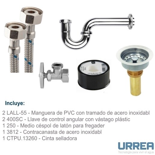 Kit de reparación de latón para fregadero sencillo MOD. KFL Kit de reparación de latón para fregadero sencillo MOD. KFL