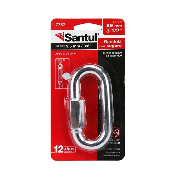 Bandola de acero con seguro 3/8 Bandola de acero con seguro 3/8" x 3 1/2" 7787