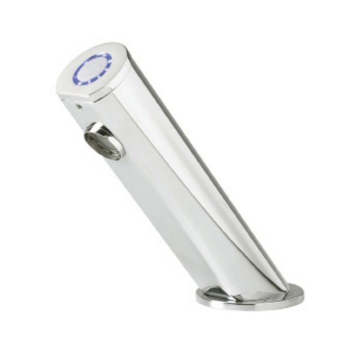 Grifo electrónico con botón piezoeléctrico e iluminación led azul MOD. WE22.550