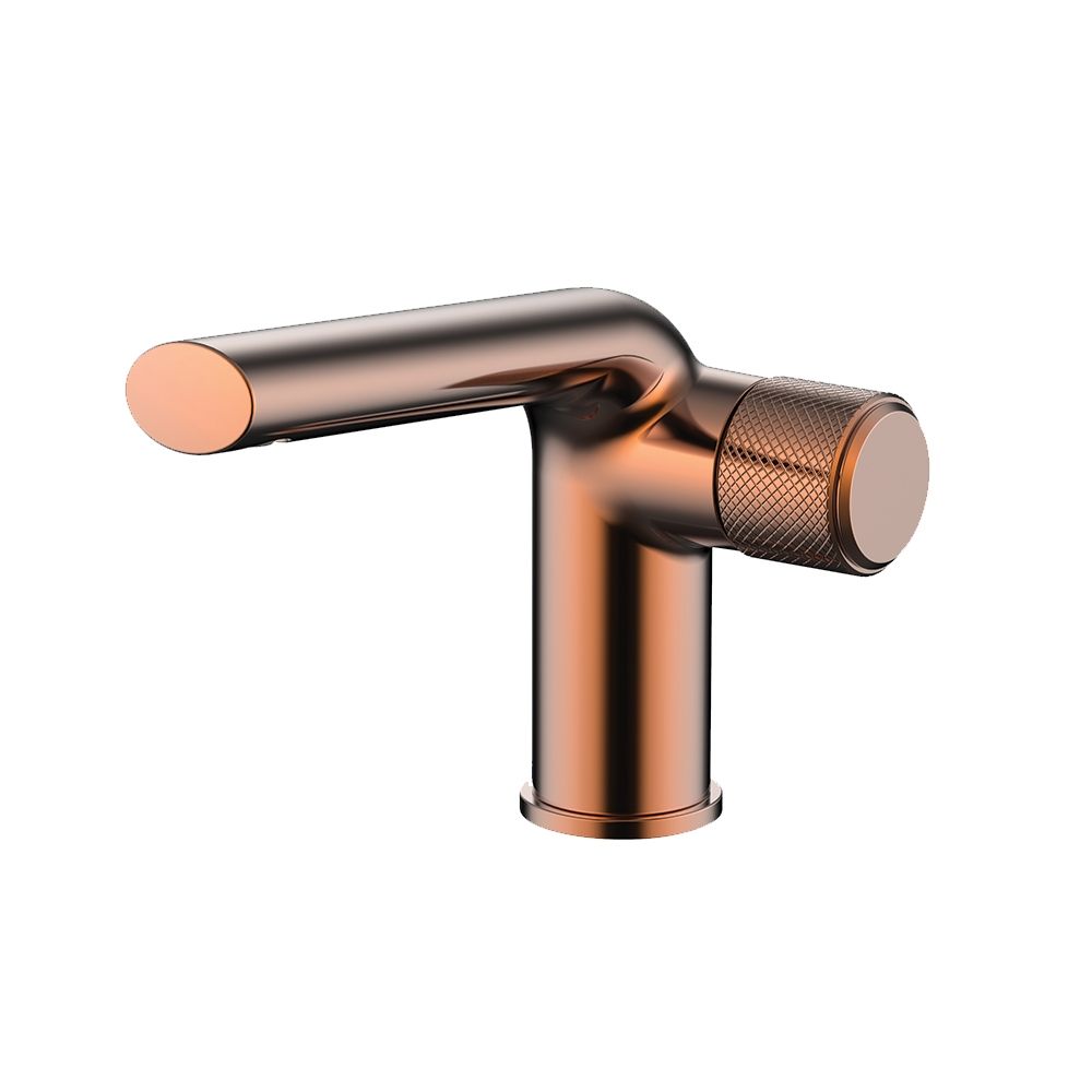 Monomando corto para lavabo PROJECT 1.0 Brushed Rose Gold MOD. WS61.011G