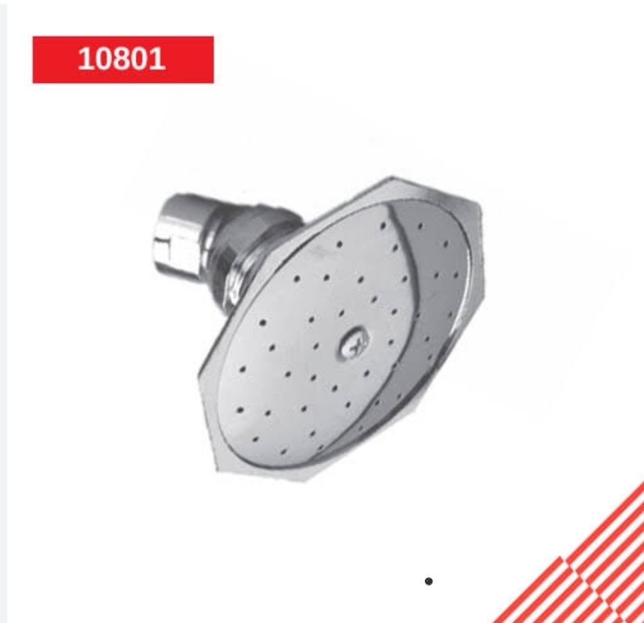 Regadera Octagonal Cromada 10801