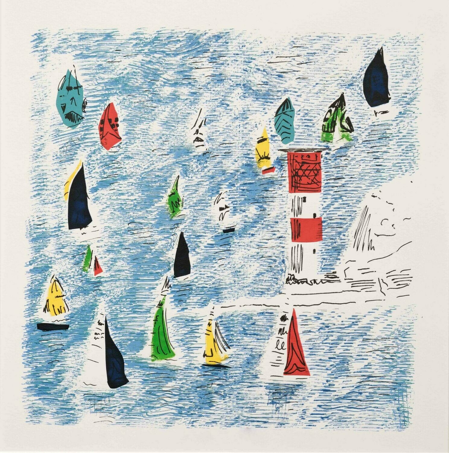 Round the Island Race screen print