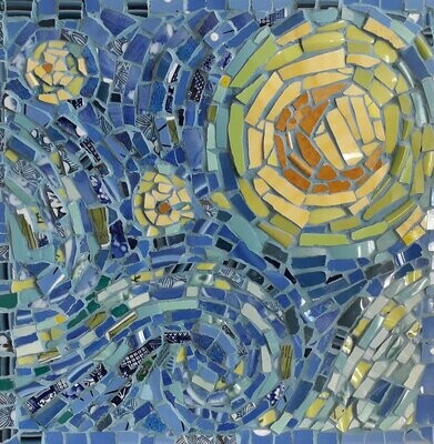 Starry Night mosaic card