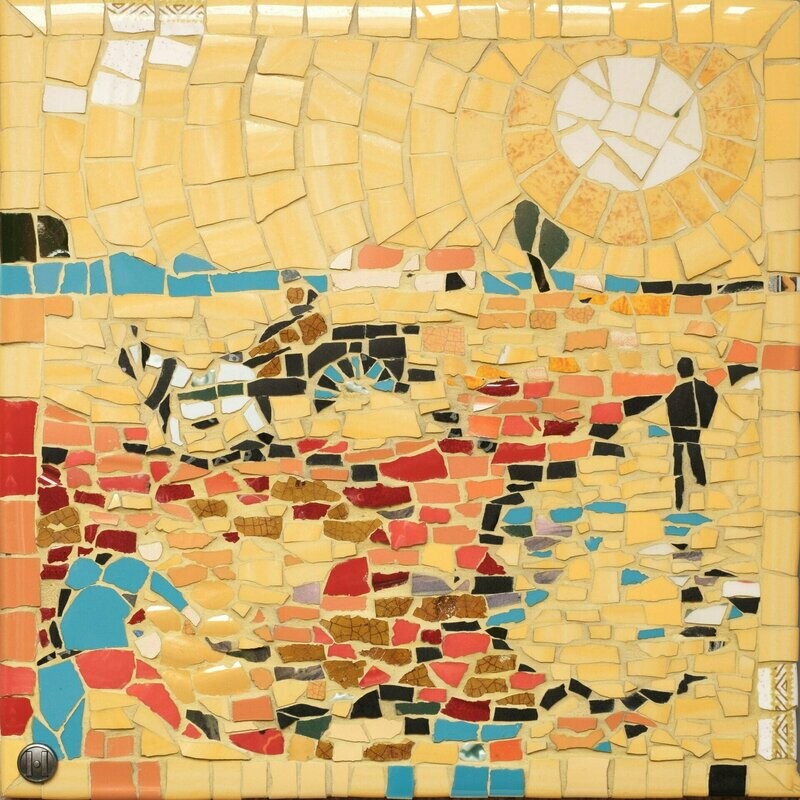 Red Vineyards mosaic card