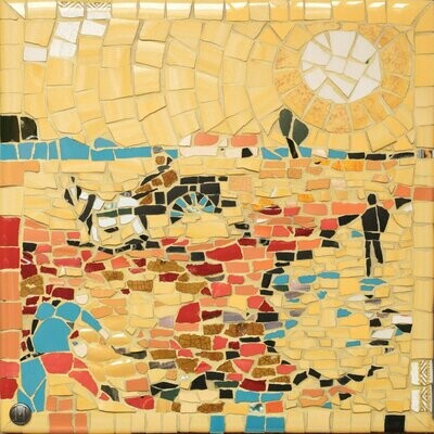 Red Vineyards mosaic art print