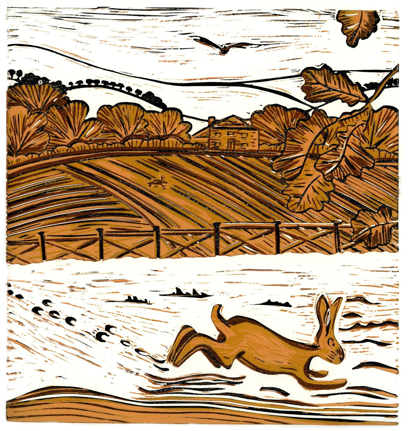 Autumn Hare card