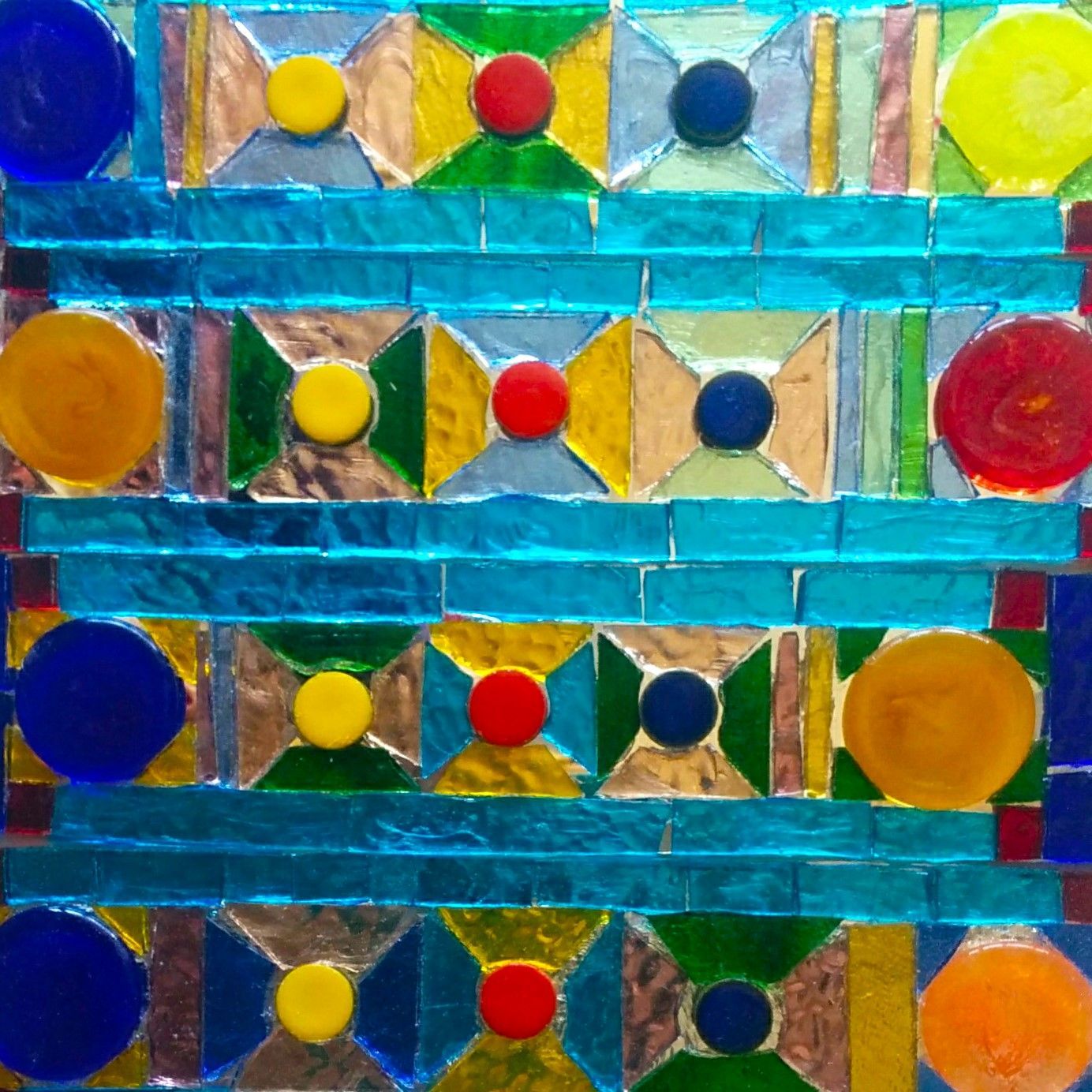 Stained glass panels card