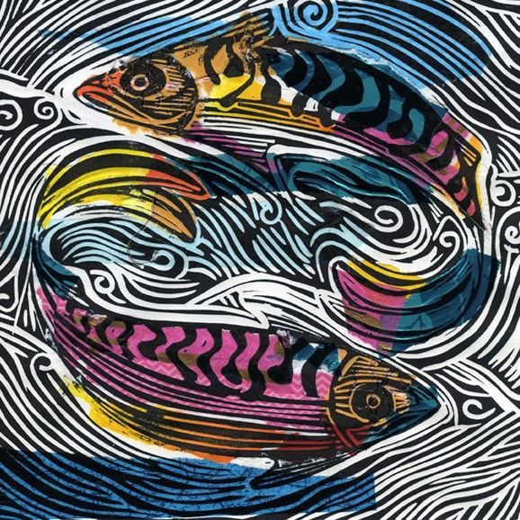 Mackerel print card