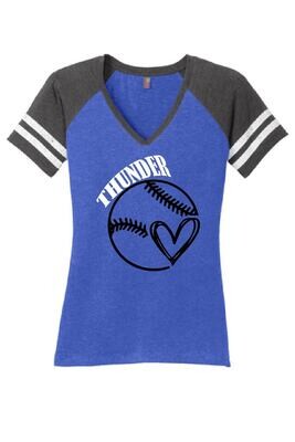 LADIES V-NECK GAME T-SHIRT