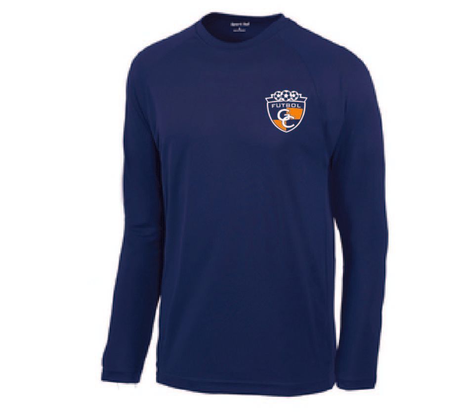 SPORT TEK DRY ZONE NAVY LONG SLEEVE