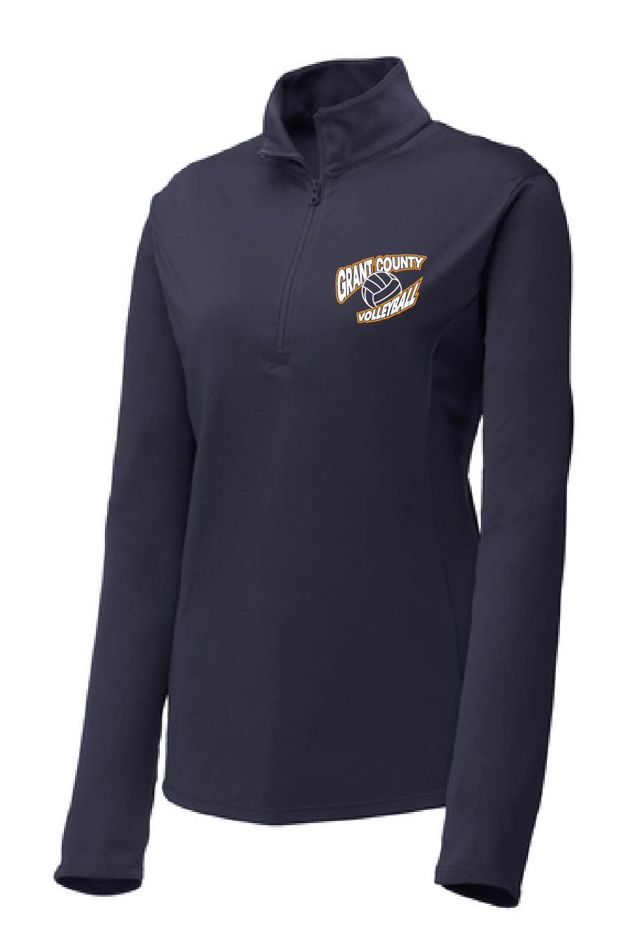 LADIES NAVY 1/4 ZIP