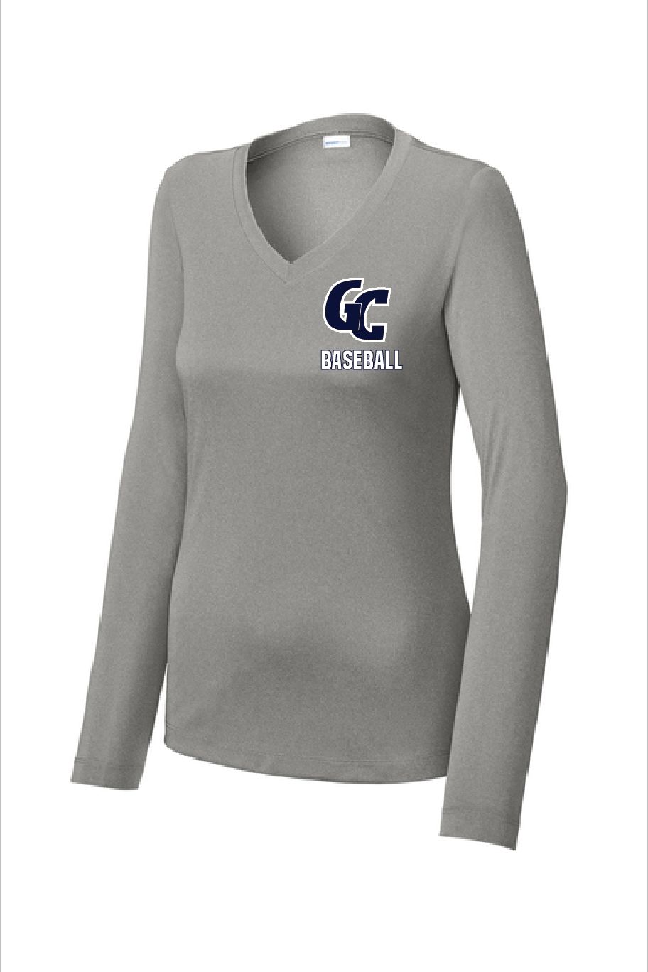WOMENS DRY ZONE GREY VNECK