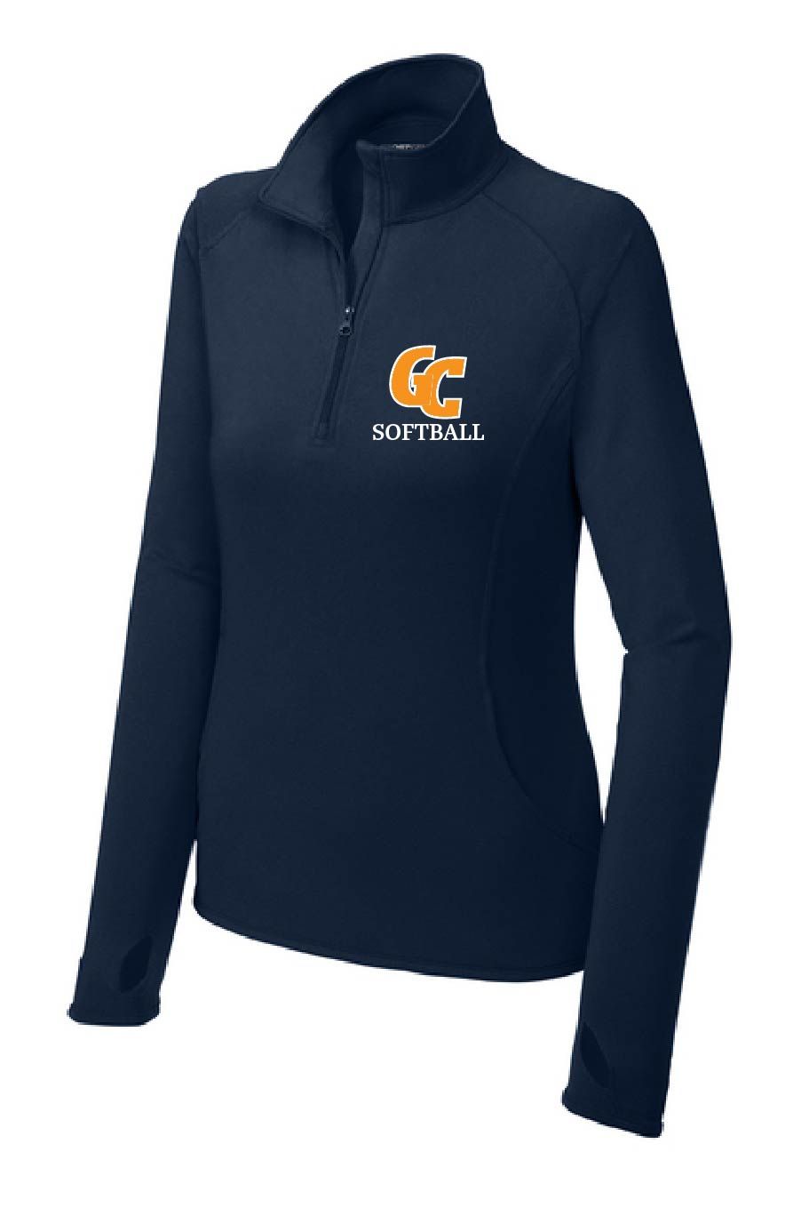 LADIES NAVY 1/2 ZIP PULLOVER