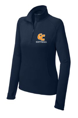 LADIES NAVY 1/2 ZIP PULLOVER