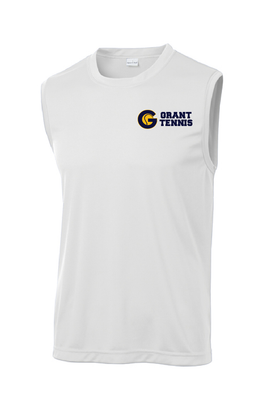 UNISEX WHITE SLEEVELESS TEE