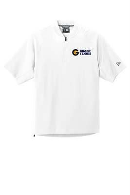 UNISEX WHITE CAGE SHORT SLEEVE 1/4 ZIP