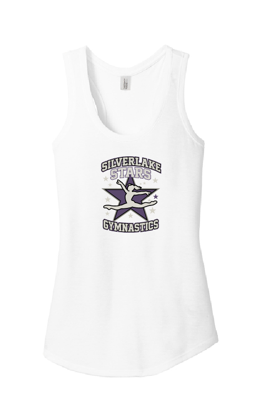 WOMEN&#39;S WHITE RACERBACK TANK