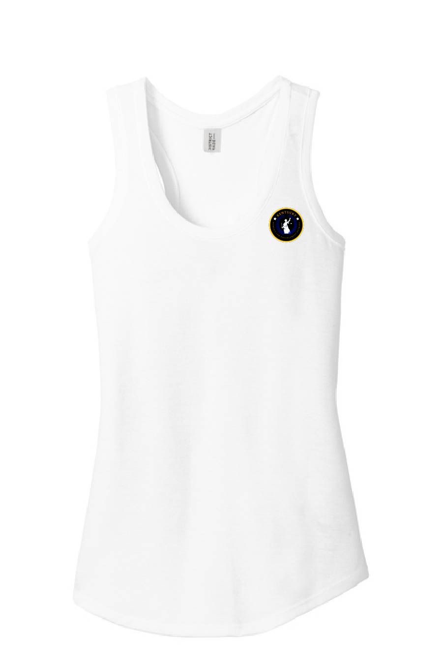 WOMEN&#39;S WHITE RACERBACK TANK