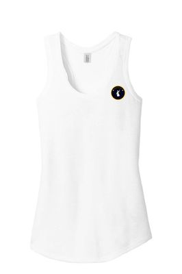 WOMEN&#39;S WHITE RACERBACK TANK
