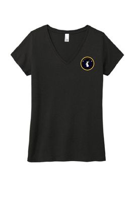 WOMEN&#39;S BLACK V-NECK TEE