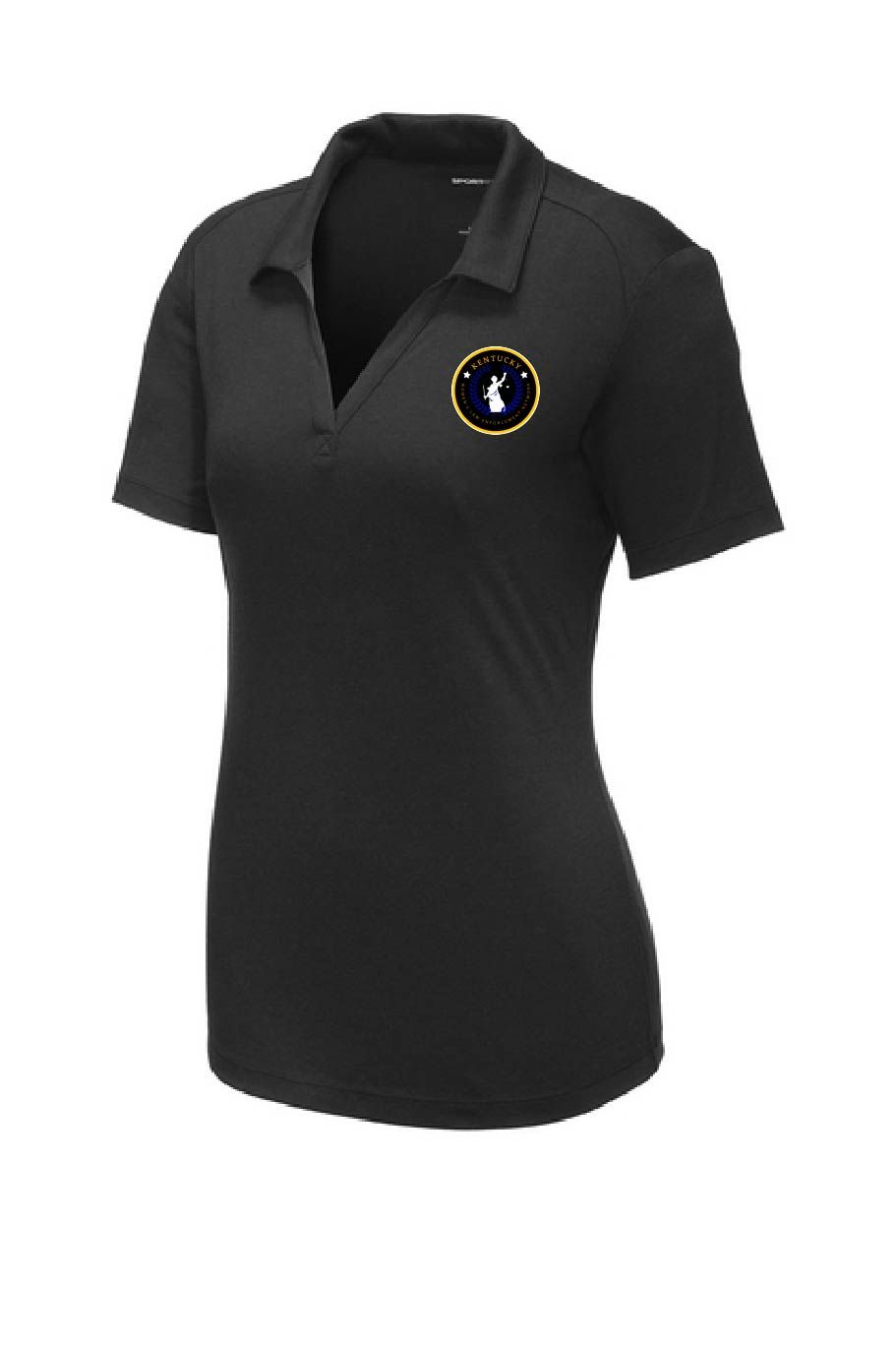 WOMEN&#39;S BLACK TRI-BLEND POLO