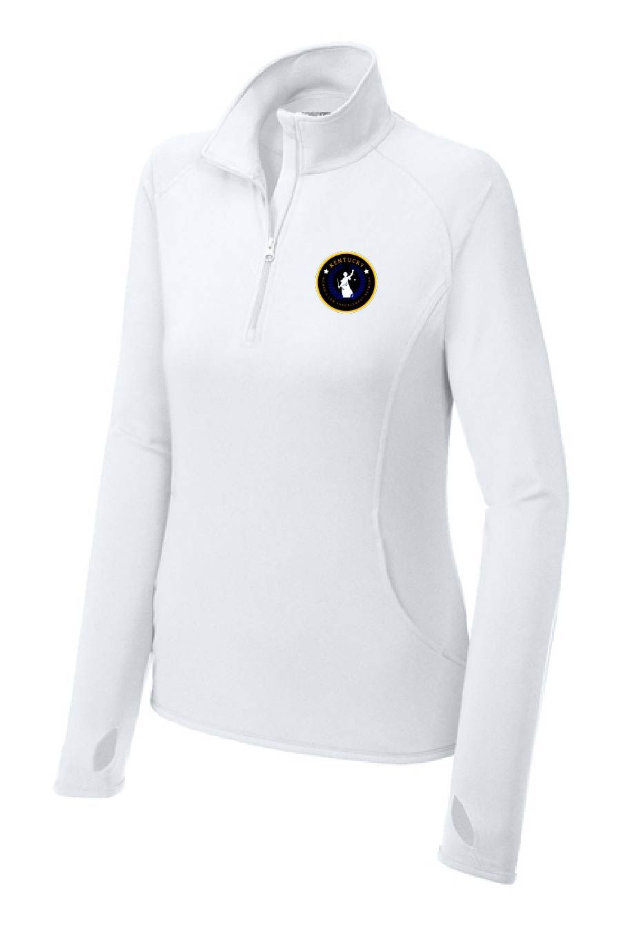WOMEN&#39;S WHITE 1/4 ZIP