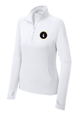 WOMEN&#39;S WHITE 1/4 ZIP