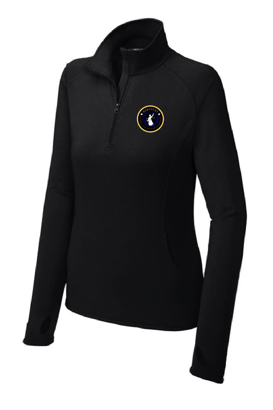 WOMEN&#39;S BLACK 1/4 ZIP