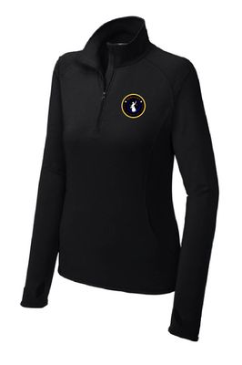 WOMEN&#39;S BLACK 1/4 ZIP
