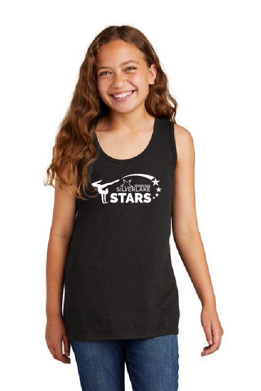 GIRLS BLACK RACERBACK TANK TOP