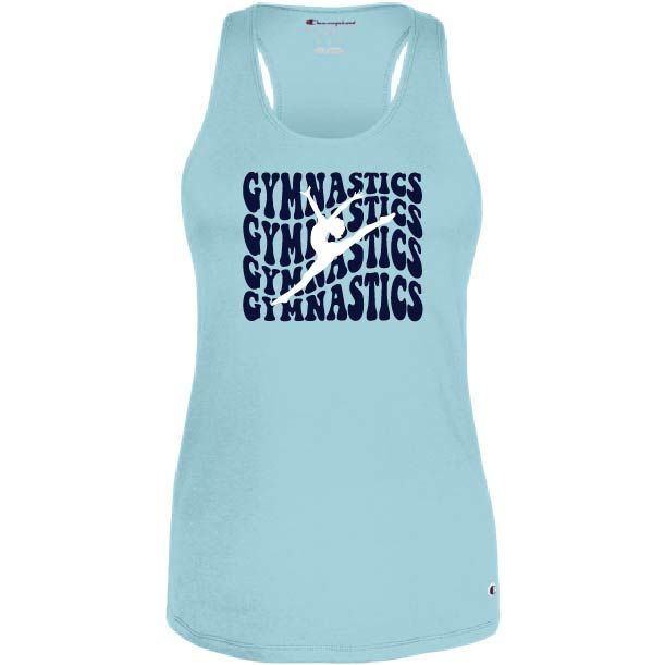 GIRLS/WOMENS RACERBACK PALE BLUE TANK