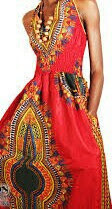 Dashiki Halter Gown