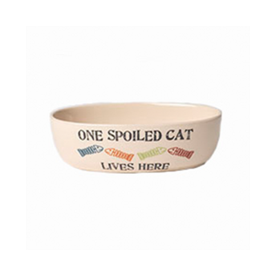One Spoiled Pet Oval Cat Dish