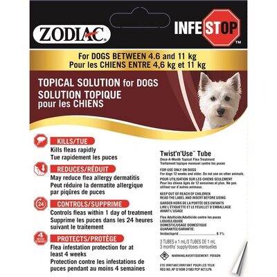 Zodiac Infestop Dogs 4.6 To 11Kg