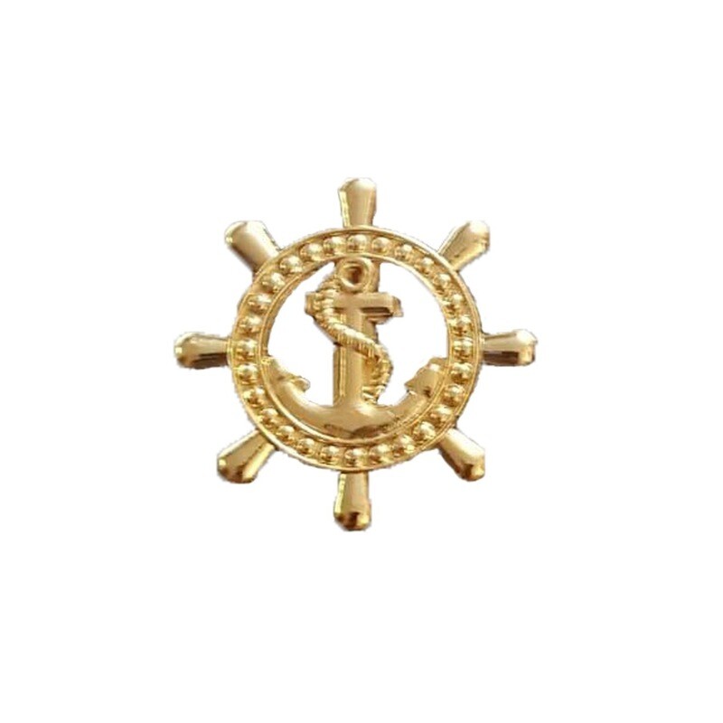 Ship &amp; Anchor Broach (Golden Finish)