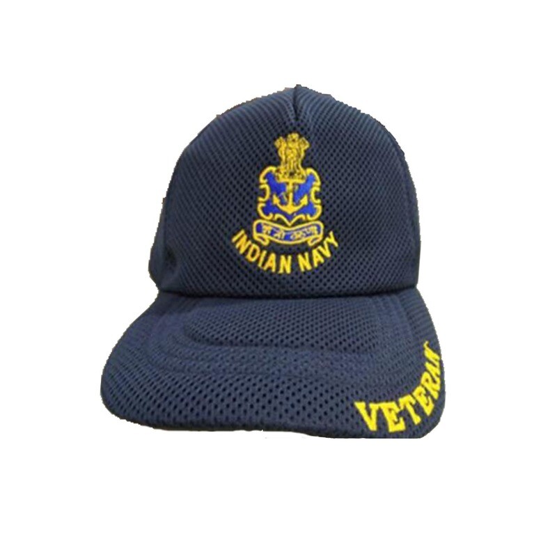 Indian Navy Veteran Blue Cap